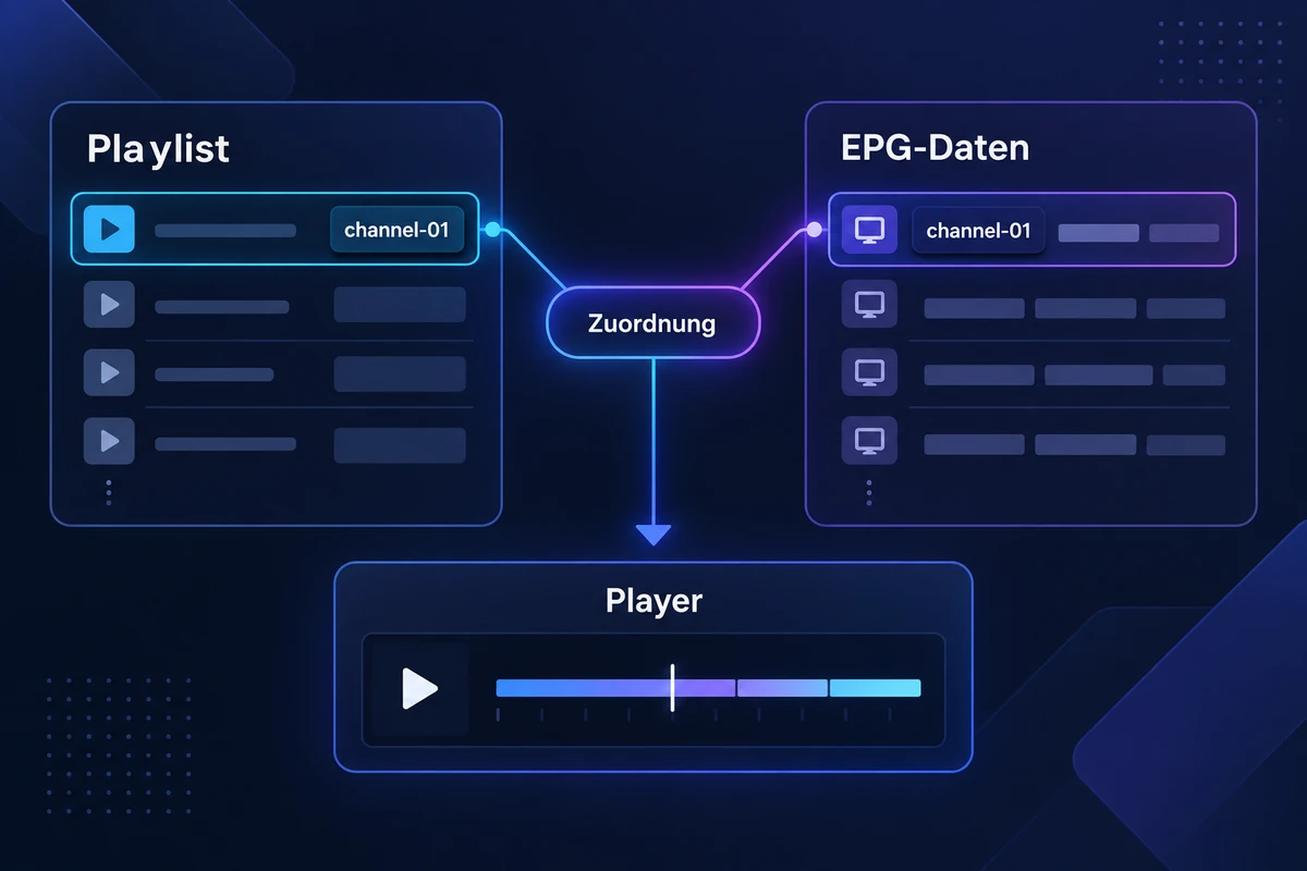 Zuordnung einer IPTV-Playlist zu EPG-Daten über eine Sender-ID