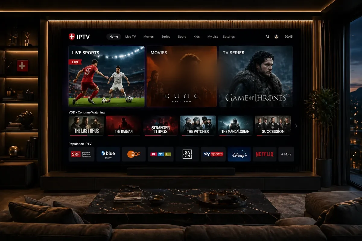 IPTV M3U Playlist Schweiz – Swiss Server Infrastructure mit stabiler Verbindung